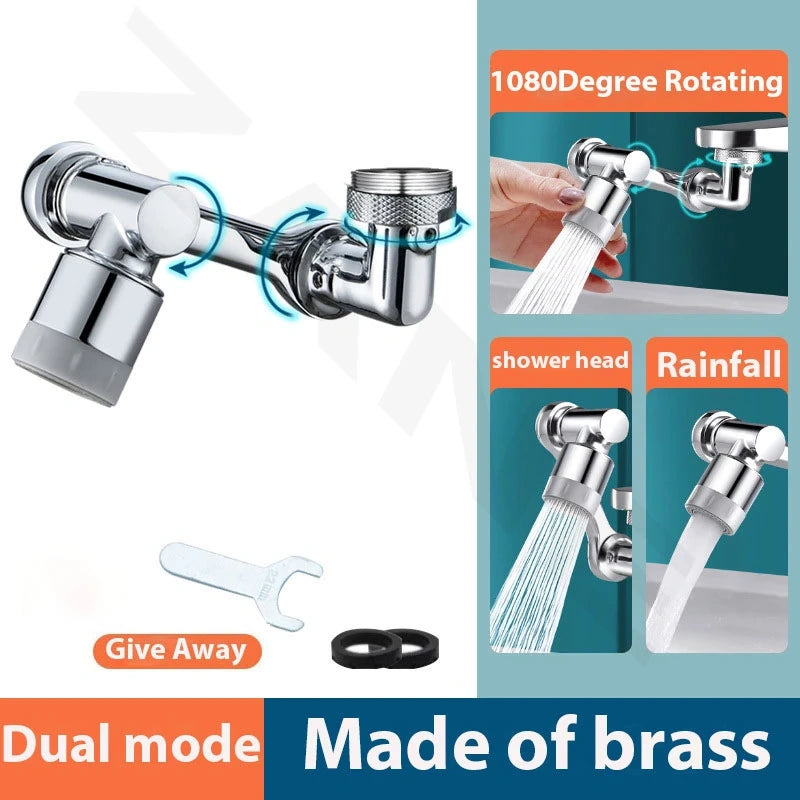 【EFFORTLESS CLEAN】 1080° Rotatable Tap Extension Splash Filter Faucet