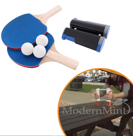 【GAME ON!】 Portable Table Tennis Set