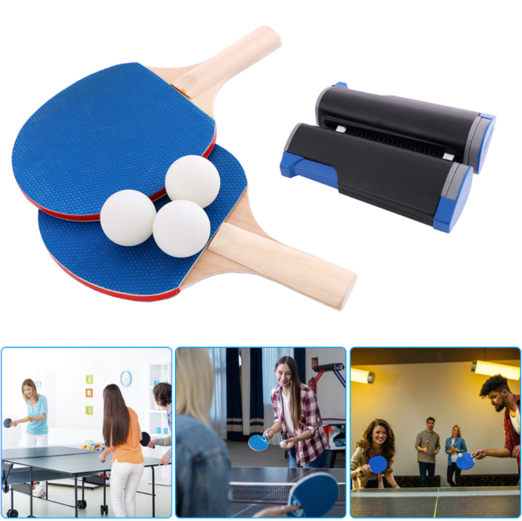 【GAME ON!】 Portable Table Tennis Set