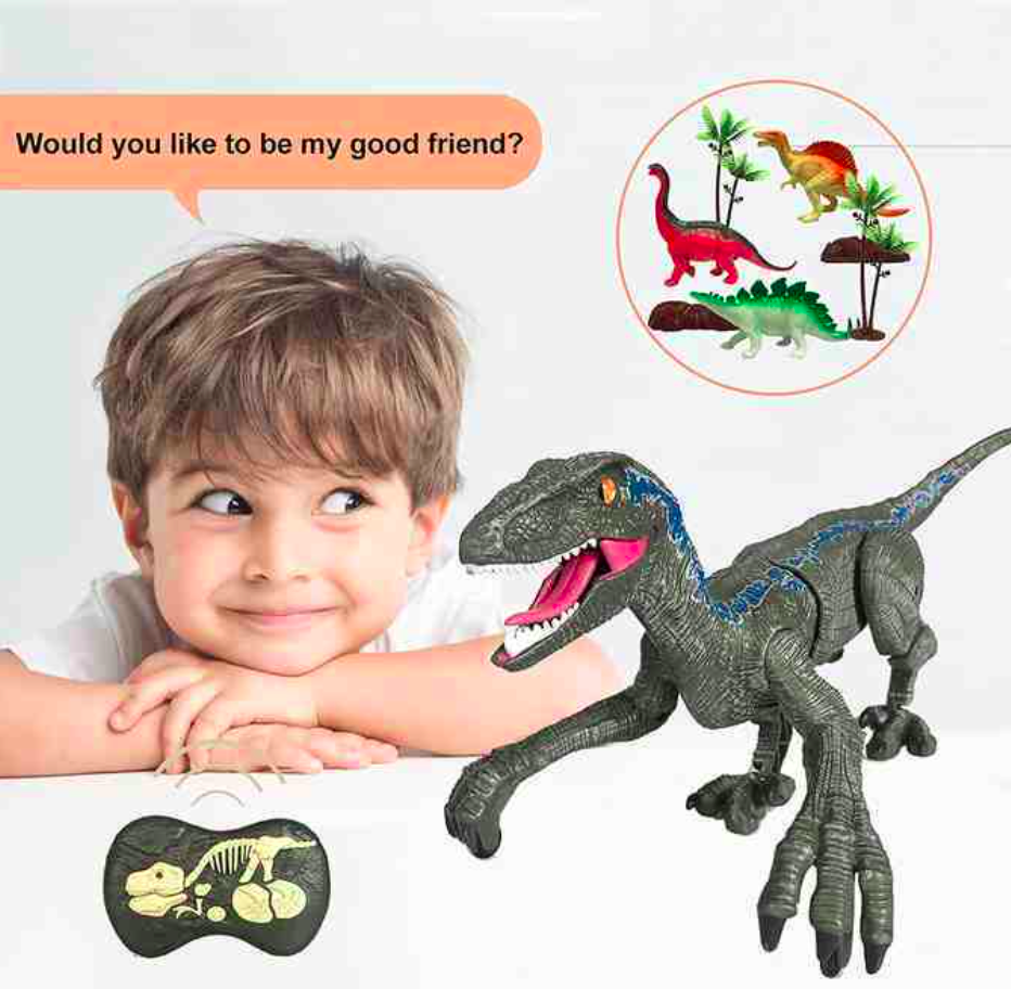 【JURASSIC JOY!】 Remote Control Dinosaur Toys for Kids