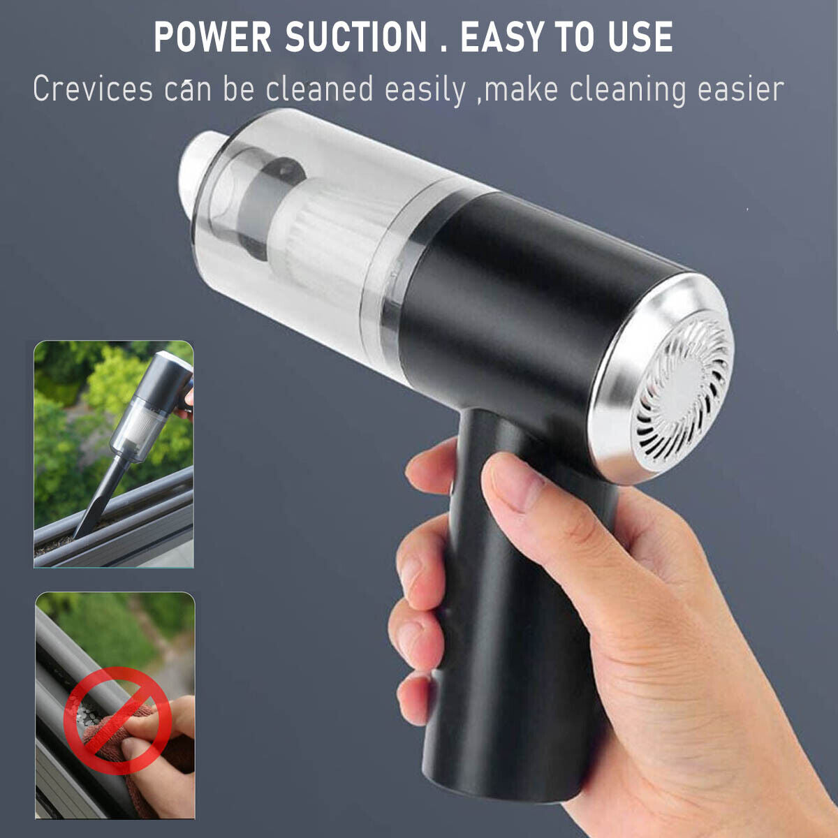 【CLEAN EASY!】Wireless Handheld Car Vacuum Cleaner