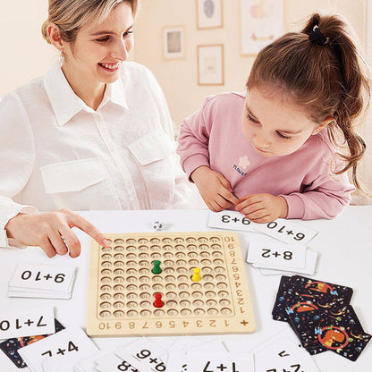 【MATH MAGIC】 Wooden Montessori Multiplication Board Game