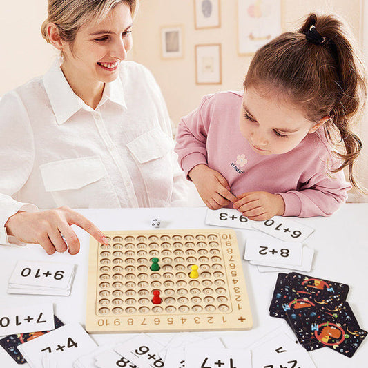 【MATH MAGIC】 Wooden Montessori Multiplication Board Game