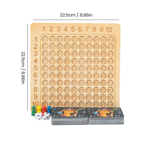 【MATH MAGIC】 Wooden Montessori Multiplication Board Game