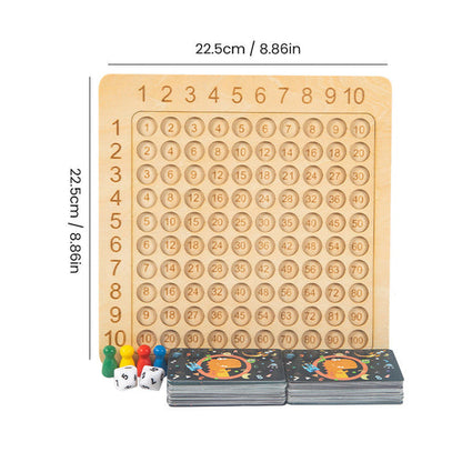 【MATH MAGIC】 Wooden Montessori Multiplication Board Game