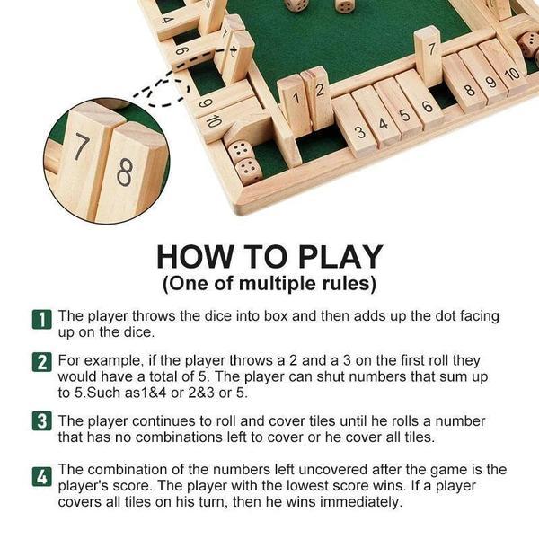 【FAMILY FUN!】 Shut The Box Board Game
