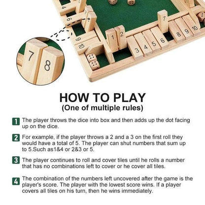 【FAMILY FUN!】 Shut The Box Board Game