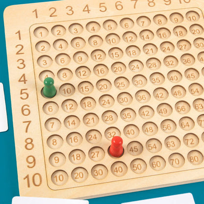 【MATH MAGIC】 Wooden Montessori Multiplication Board Game