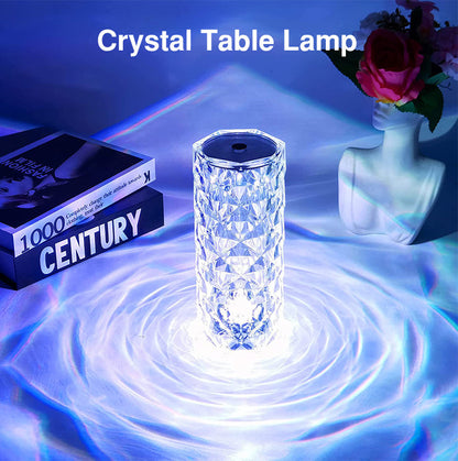 【AMBIENT BEAUTY】 Touch Control Rose Crystal Lamp
