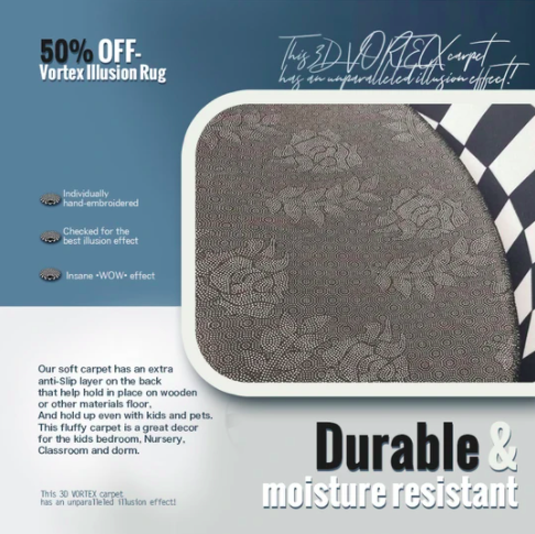 【DEPTH ILLUSION!】 Vortex Illusion Rug