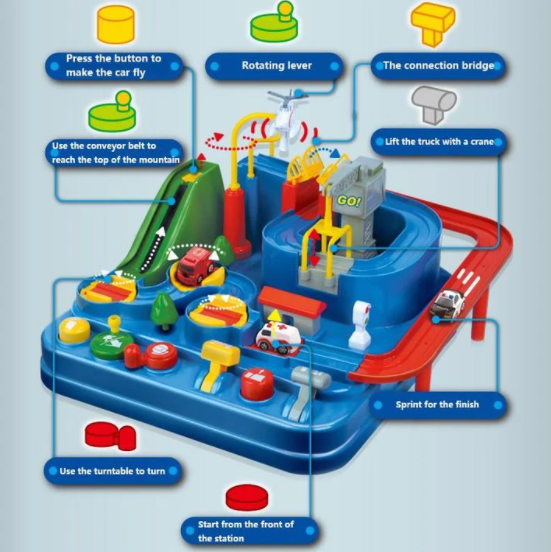 🔥【SPARK IMAGINATION】 Children's Rail Car Toy Set