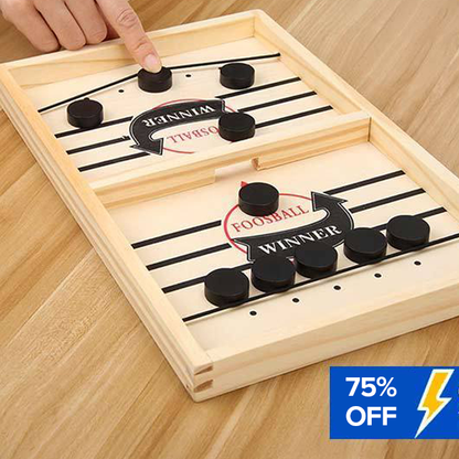 【GAME ON!】 Wooden Sling Hockey Board Game