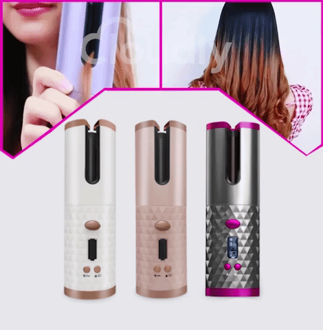 【EFFORTLESS CURLS!】 Cordless Auto Rotating Ceramic Hair Curler