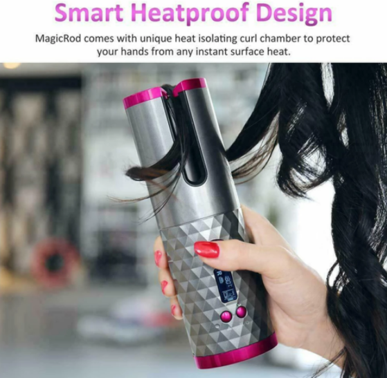 【EFFORTLESS CURLS!】 Cordless Auto Rotating Ceramic Hair Curler