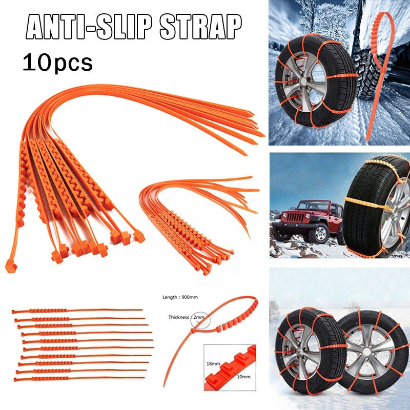 【ROAD READY!】 Reusable Winter Emergency Tire Cables
