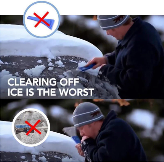 【WINTER READY!】 Ice Scraping Windshield Cone & Wiper Fluid Funnel